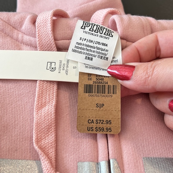 Victoria Secret PINK FLEECE ZIP-UP EVERYDAY HOODIE (S) - Picture 2 of 6